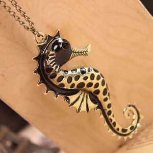 New Enchanted Seahorse Necklace Sweater Chain